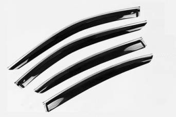 Дефлекторы боковых окон Jaguar XE cobra с хромированным молдингом